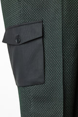 Green Wool Bellow Pocket Trousers