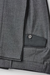 Grey Wool Bellow Pocket Trousers